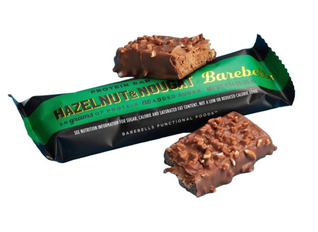 bareball hazelnut nougat protein bar