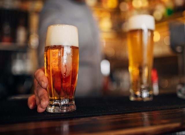 bartender serving beer