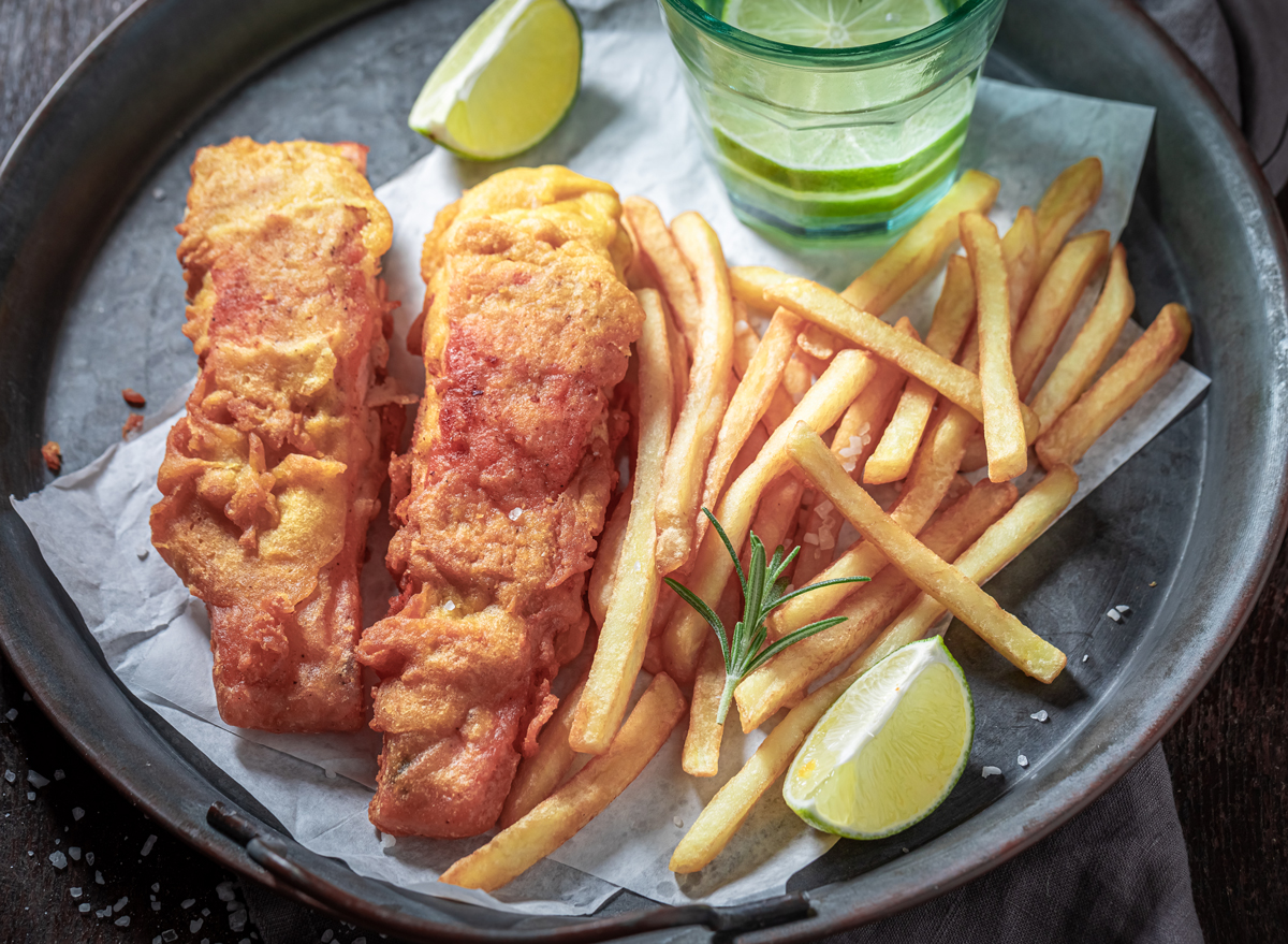 beer battered fish and chips