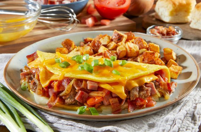 Bob Evans Three Meat & Cheese Omelet