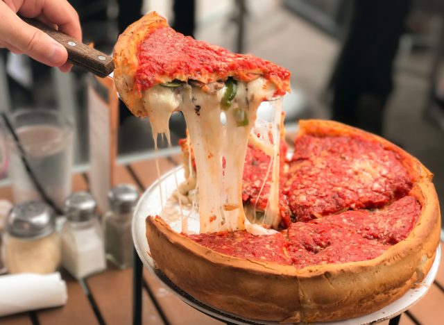 chicago-style deep dish pizza