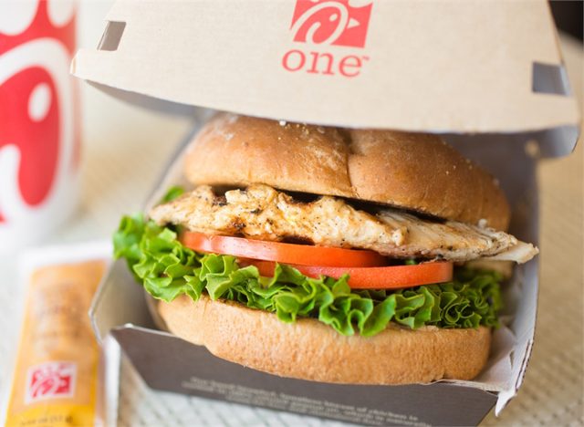 Chick-fil-A grilled chicken sandwich