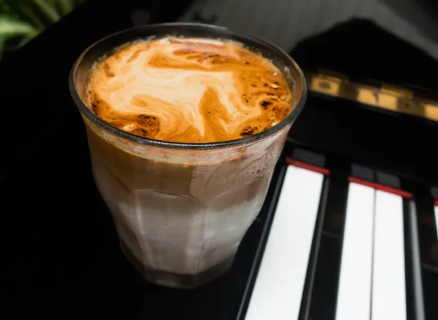 "Dirty latte" is Latte with heavy cream and honey