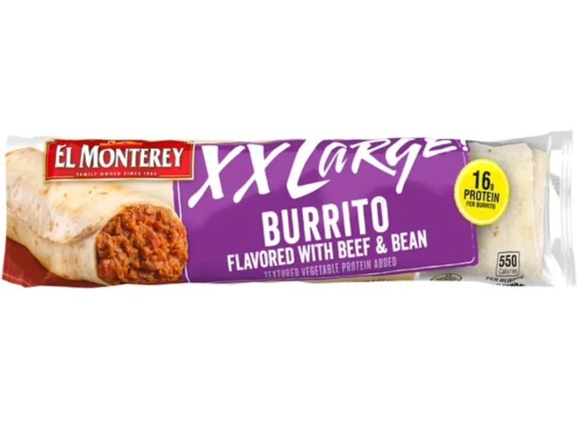 el monterey xxl beef and bean burrito