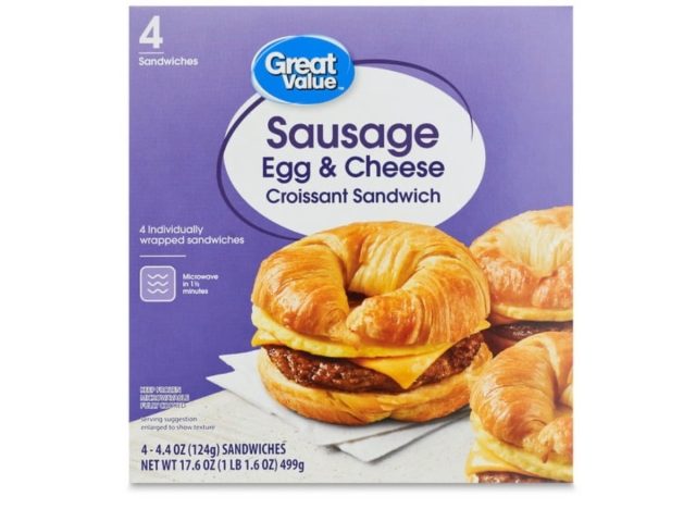 great value sausage egg cheese croissant