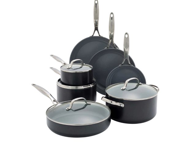 greenpan valendia pro ceramic 11-piece cookware set