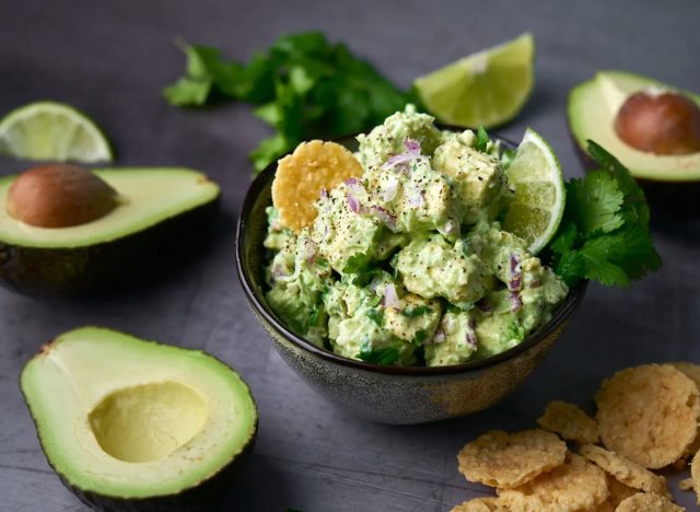 guac with cheese crisps