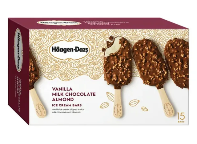 häagen dazs vanilla milk chocolate ice cream bars