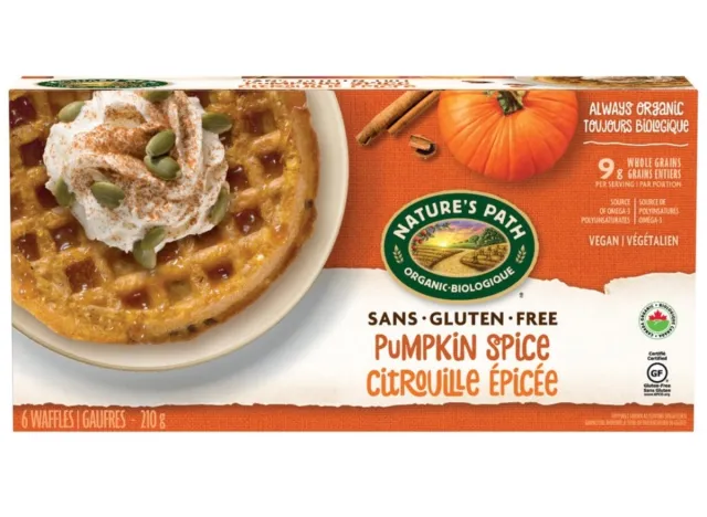 nature's path pumpkin spice waffles