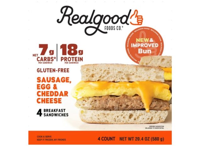 realgood foods sausage egg cheddar