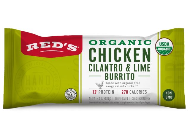 red's organic chicken, cilantro & lime burrito