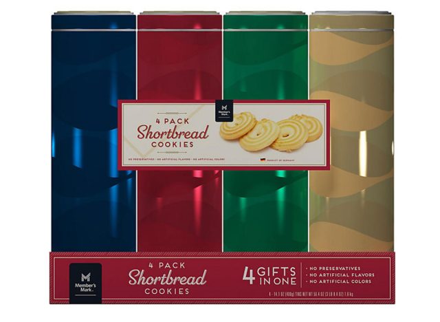 Member's Mark European Shortbread Cookies – 4-pack Tin