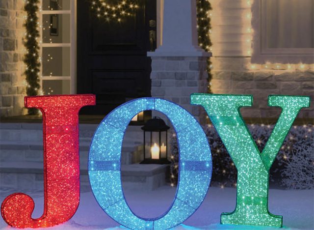 Member's Mark Pre-Lit Joy Sign – Multicolor