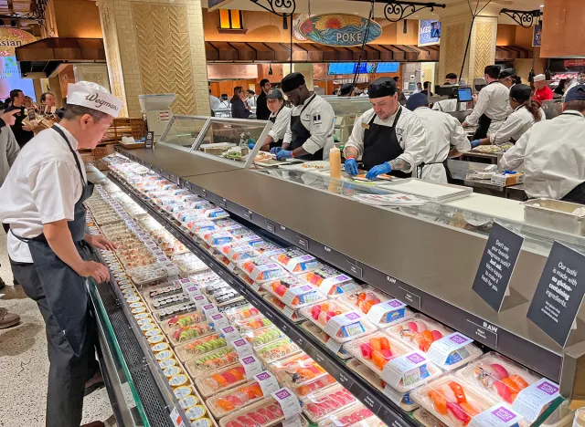 Sushi station at Wegmans in New York City