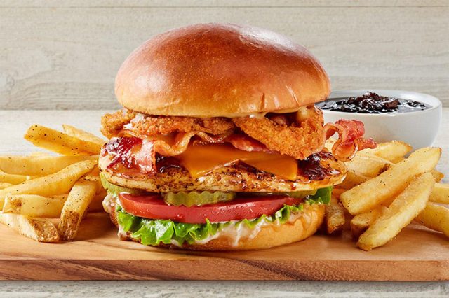 TGI Fridays Fridays Signature Whiskey-Glazed Chicken Sandwich