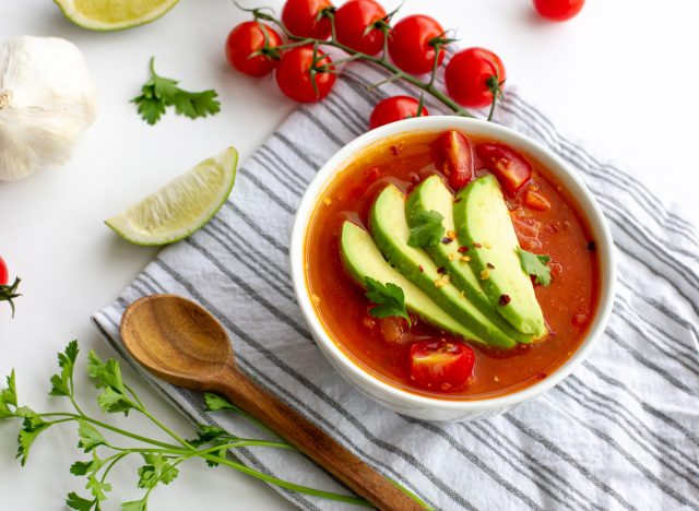 tomato soup with avocado