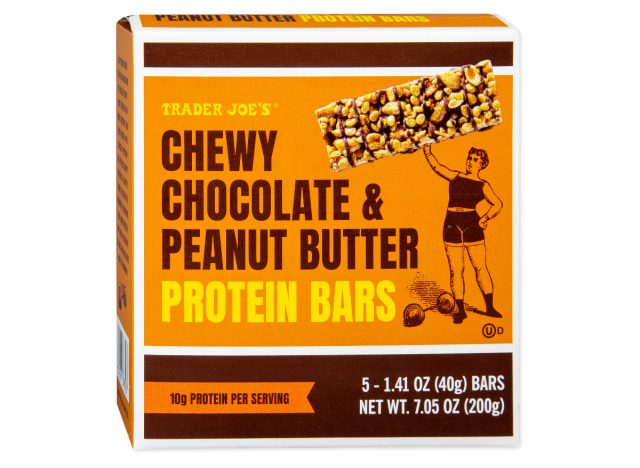 trader joe's chew chocolate & peanut butter protein bars
