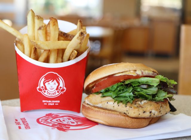 wendy's grilled chicken sandwich and fries