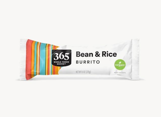 whole fods bean & rice frozen burrito