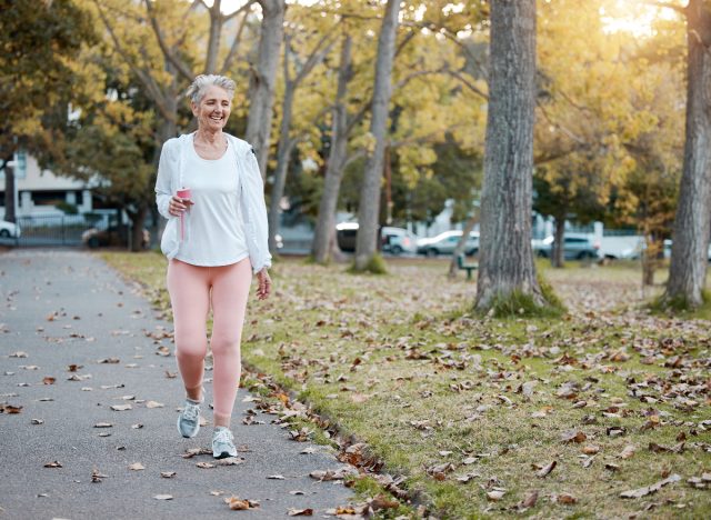 woman on morning walk, concept of daily weight loss habits