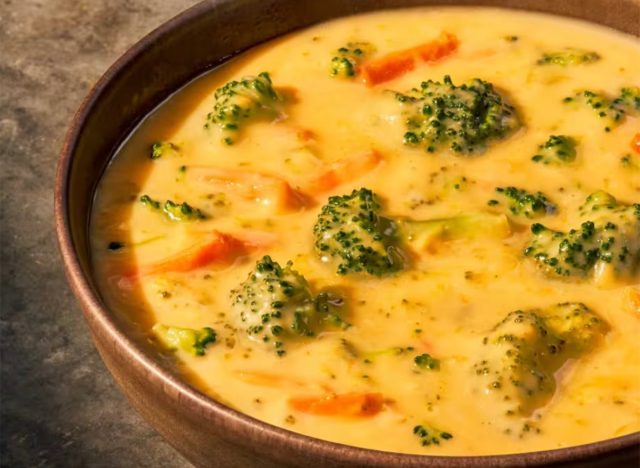 Broccoli cheddar soup at Panera