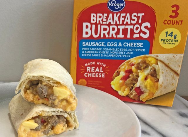 Kroger Breakfast Burritos Sausage, Egg & Cheese