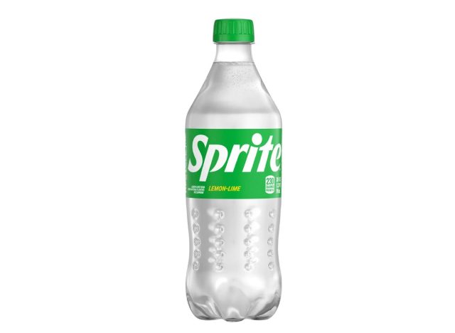 bottle of Sprite on a white background
