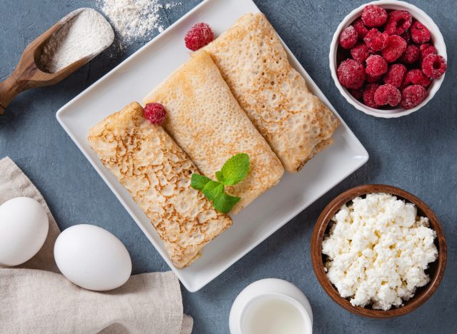 berry egg crepes