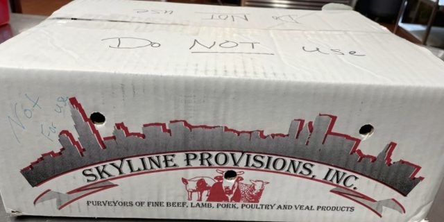 box of skyline provisions recalled ground beef