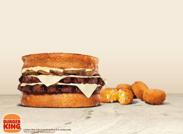 Burger King Shroom 'N Swiss Melt and Cheesy Tots