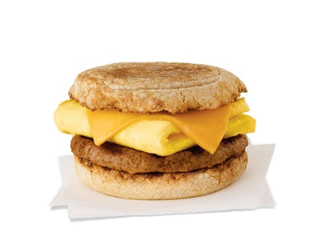 chick fil-a sausage egg and cheese muffin