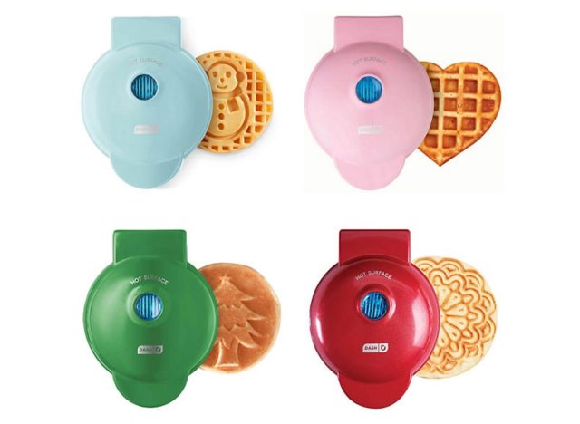 dash holiday mini waffle makers set of 4