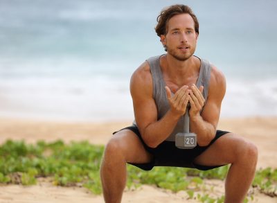 dumbbell goblet squat, concept of dumbbell exercises for full-body strength