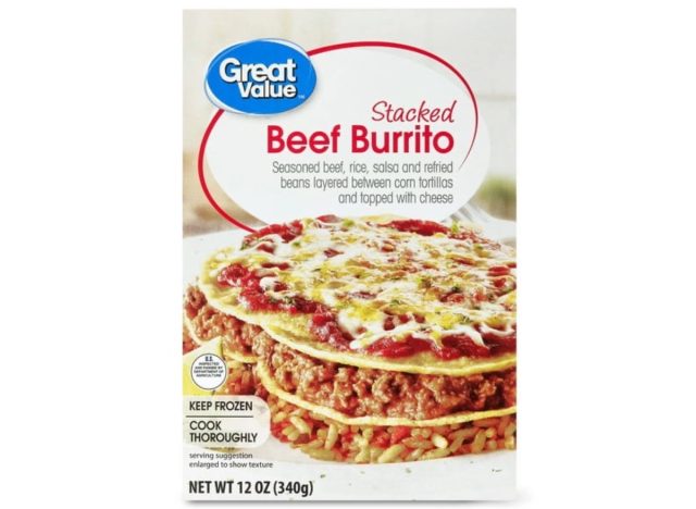 great value stacked beef burrito