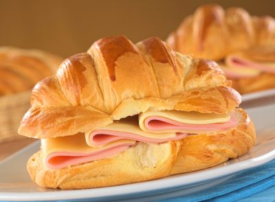 ham and cheese croissant sandwich