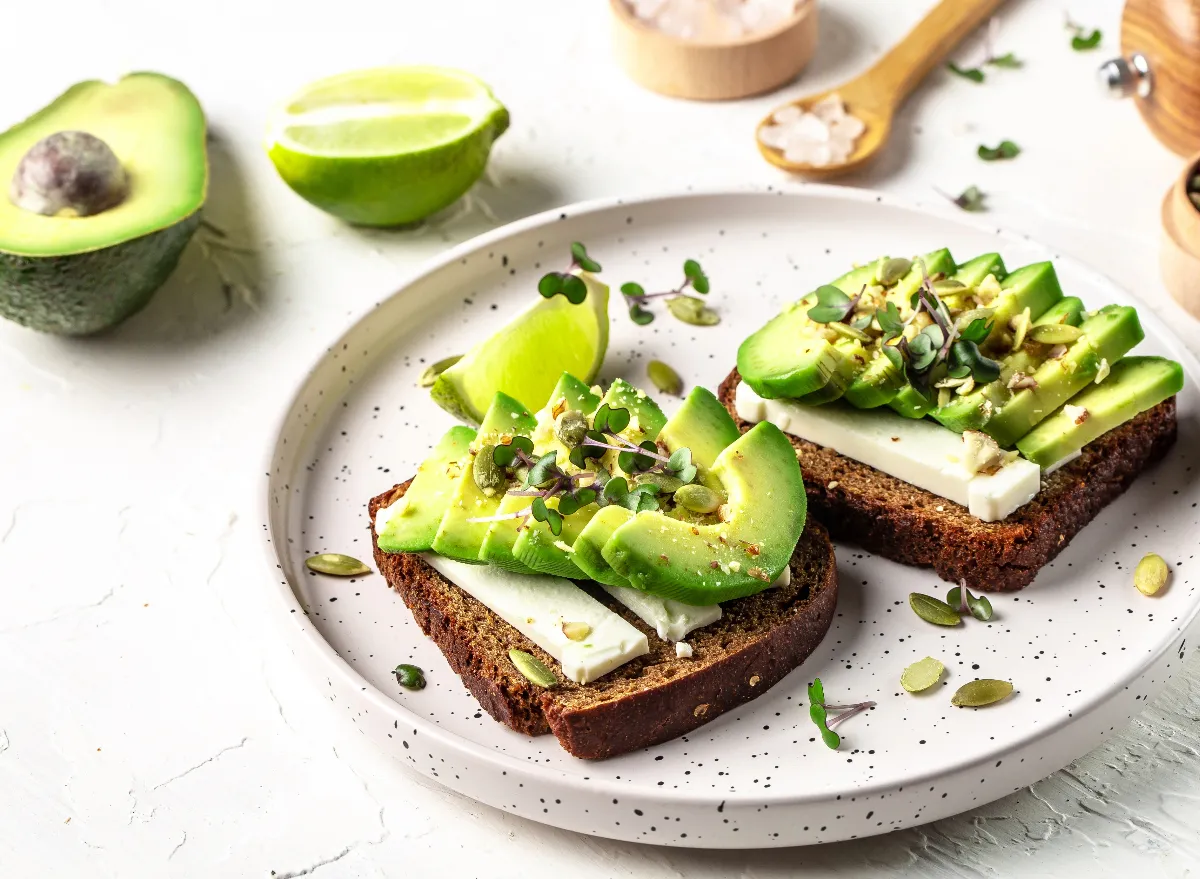 healthy avocado toast, concept of can eating avocados help you lose weight