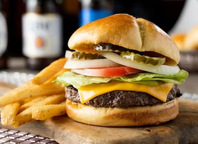 logan's roadhouse all-american cheeseburger and fries