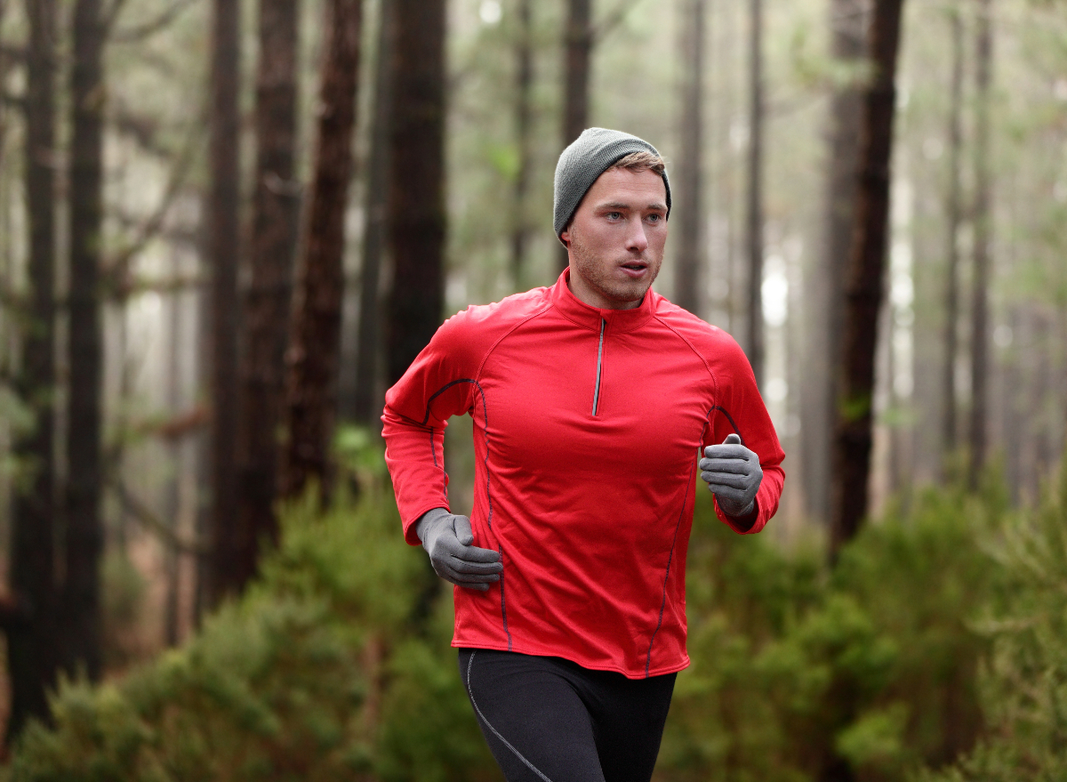 man running outdoors