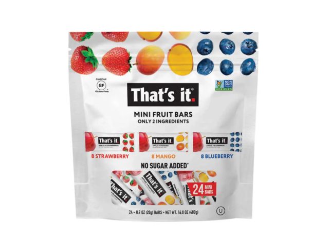 That's it. mini fruit bars