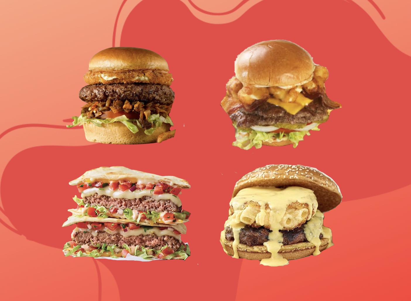 over-the-top restaurant chain burgers