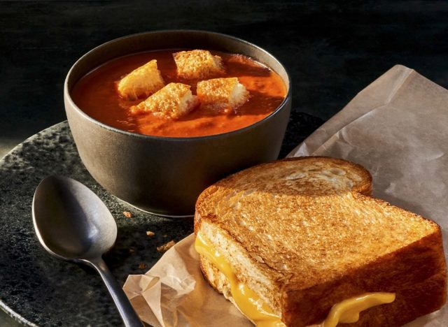 panera creamy tomato soup and grilled cheese