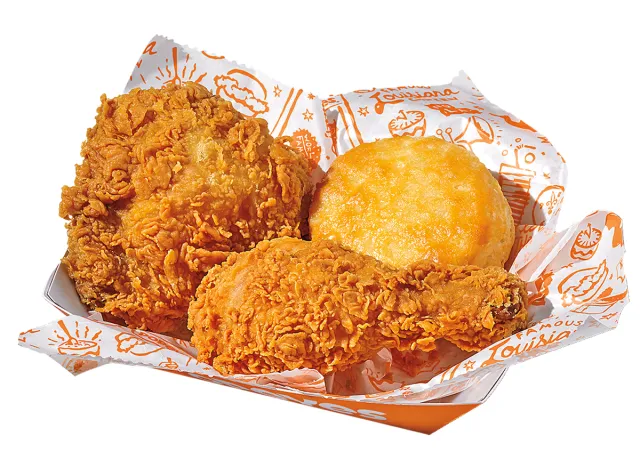 Popeyes 2-Piece Classic Signature Chicken Combo Dark