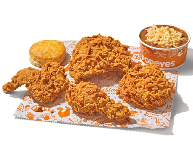 Popeyes 4 Piece Signature Chicken Combo, Classic