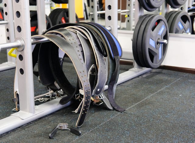 weight belts at the gym