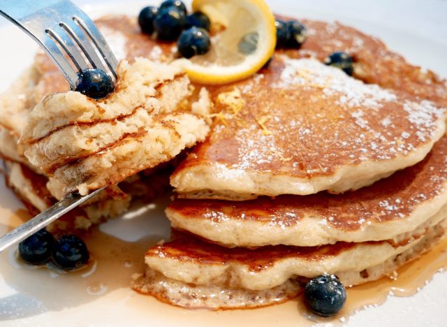 broken yolk lemon ricotta pancakes