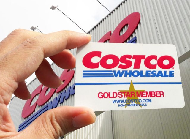 Costco card outside warehouse