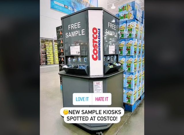 Costco self-serve free sample kiosk