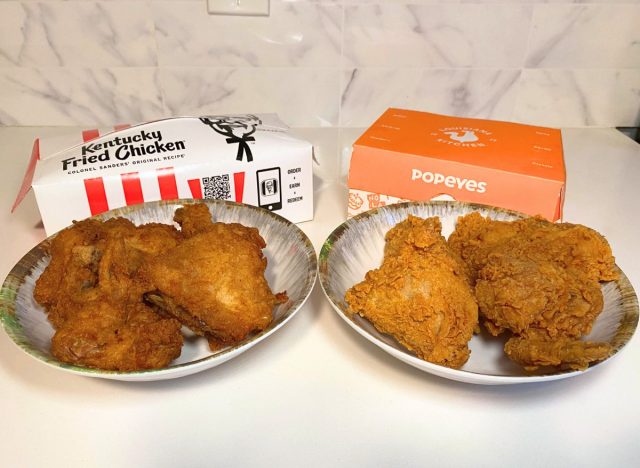 Popeyes & KFC fried chicken