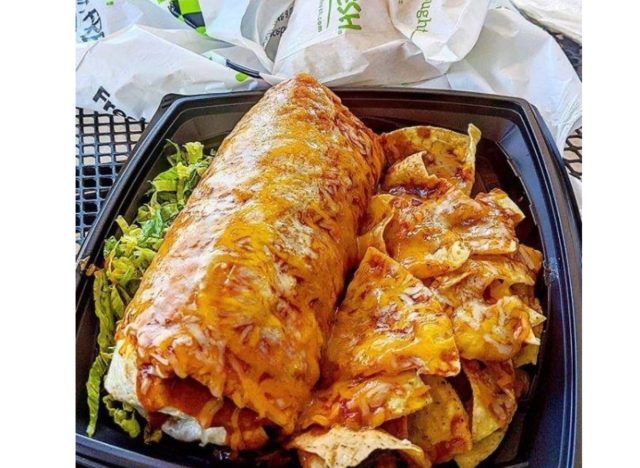 baja fresh enchilado burrito