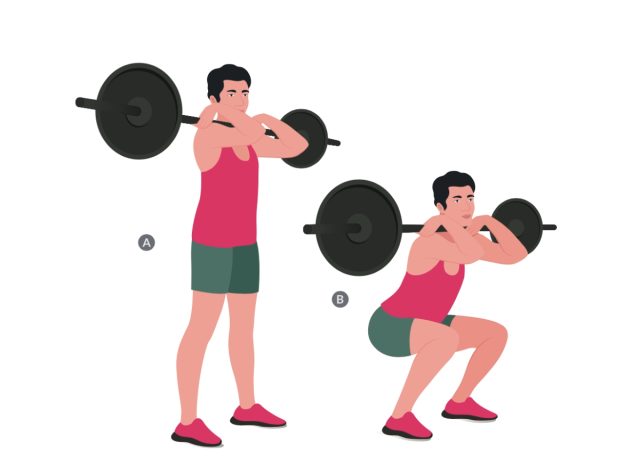 barbell front squats